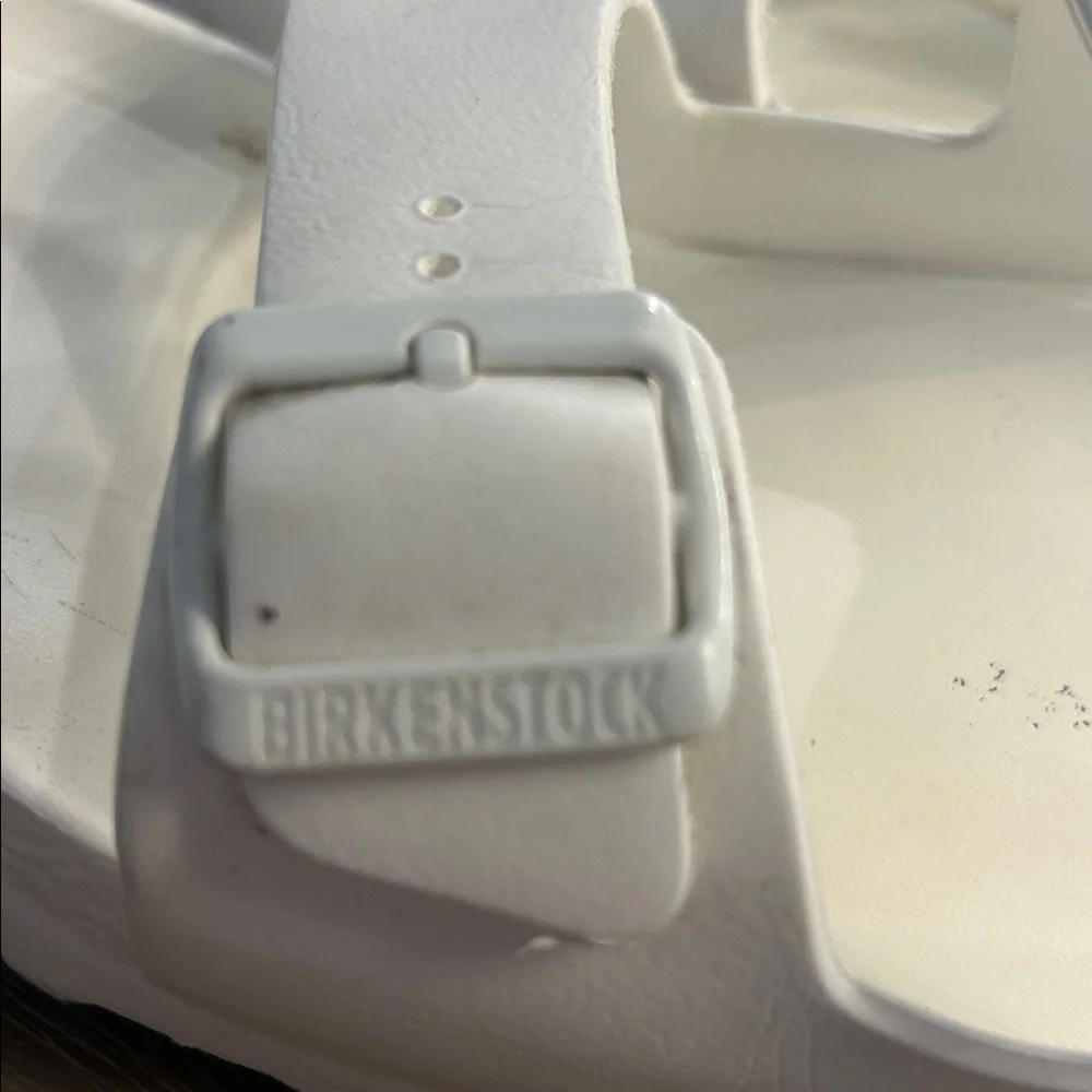 White Birkenstock Double Strap Sandals‎